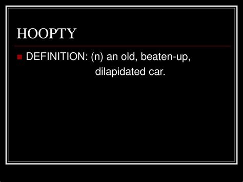hoopty meaning.